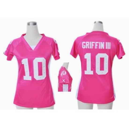 Nike Women Washington Redskins #10 Robert Griffin III pink jerseys[draft him ii top]